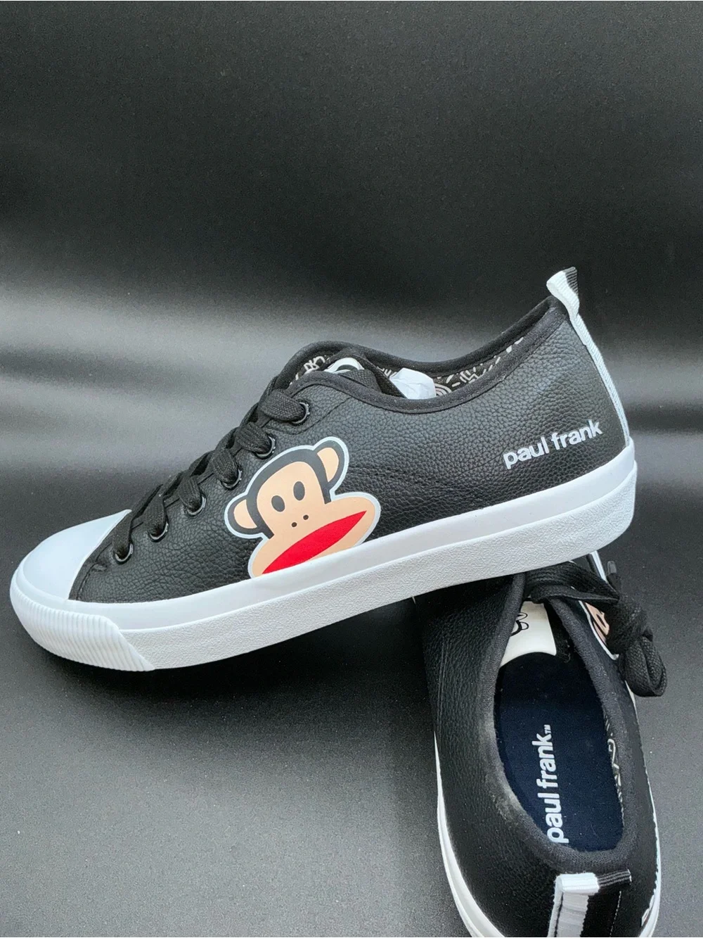 Paul Frank Julius the Monkey Black/White Lace-Up Sneaker women’s US 10 Y2K
